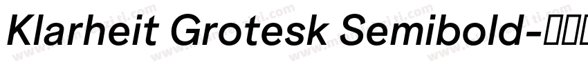 Klarheit Grotesk Semibold字体转换